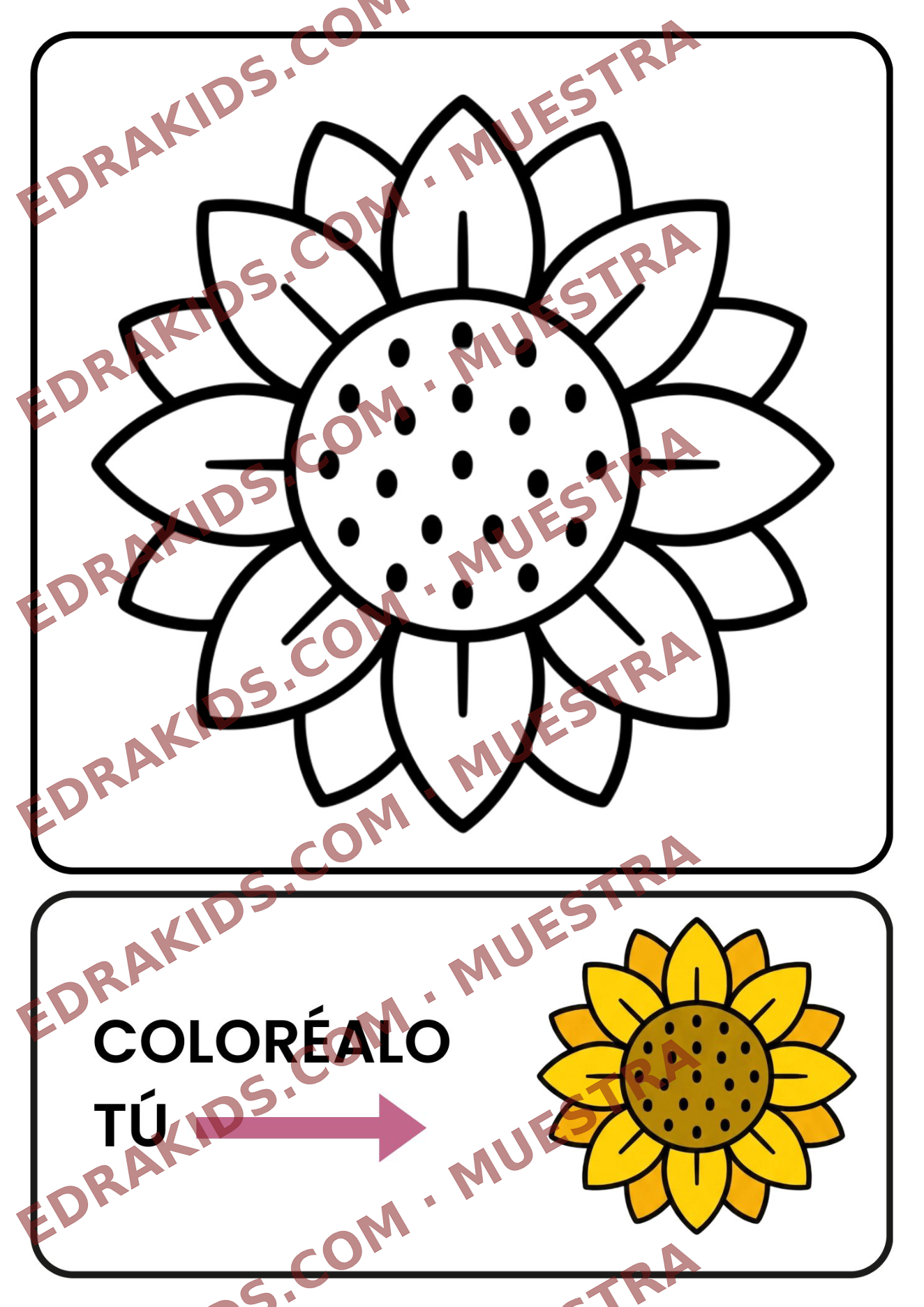 Pack Coloreables Niñas 3-5 años · Animales · Flores · Magia