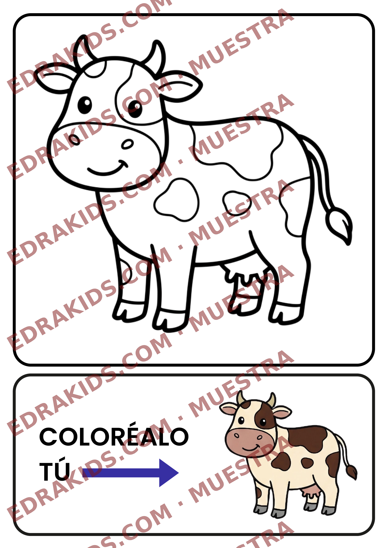 Pack Coloreables Niños 3-5 años · Animales · Comida · Transportes