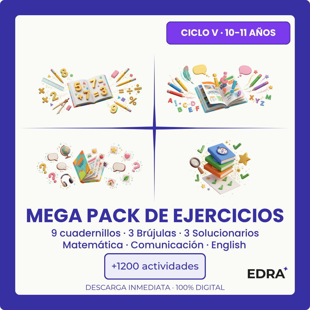 Mega Pack Ejercicios Ciclo V (10-11 años)