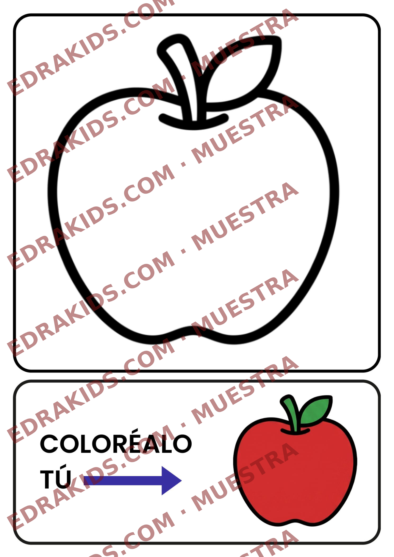 Pack Coloreables Niños 3-5 años · Animales · Comida · Transportes