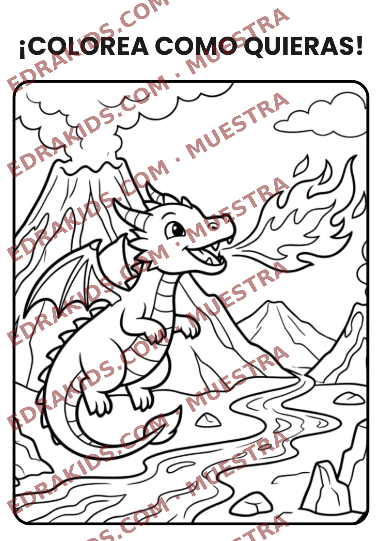 Pack Coloreables Niños 6-8 años · Dinosaurios · Dragones · Transportes