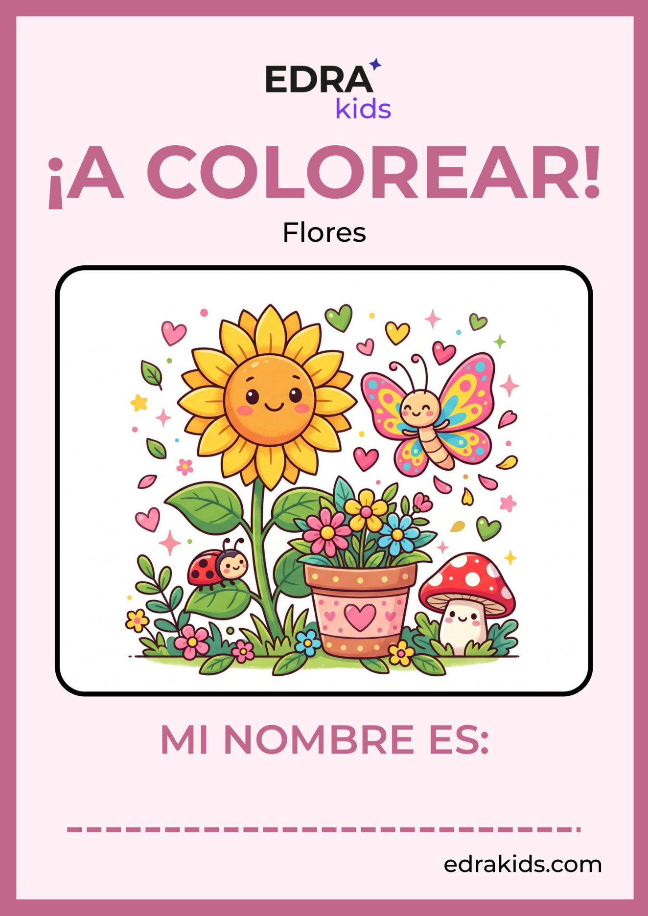 Pack Coloreables Niñas 3-5 años · Animales · Flores · Magia