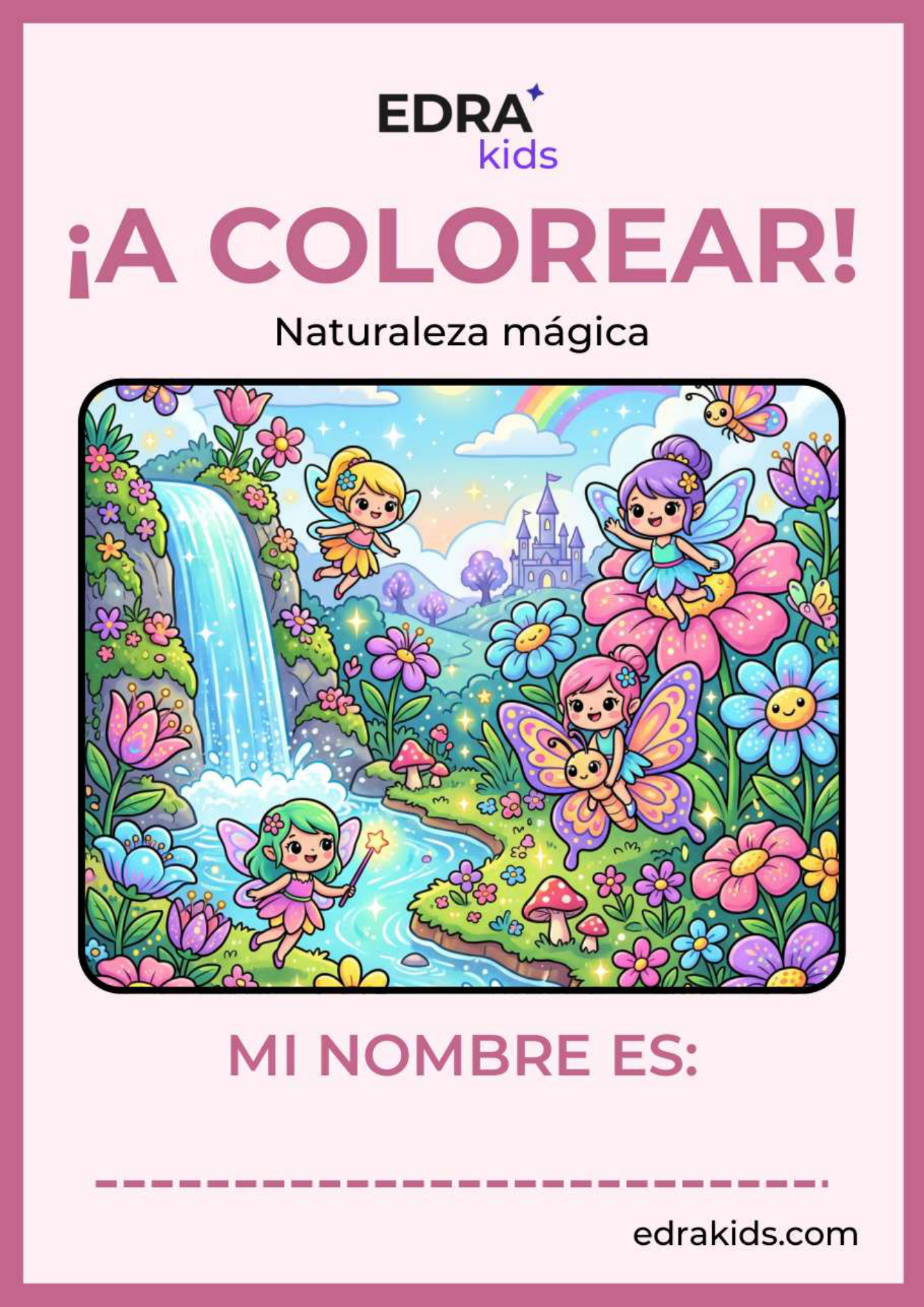 Pack Coloreables Niñas 6-8 años · Mundo marino · Naturaleza · Princesas