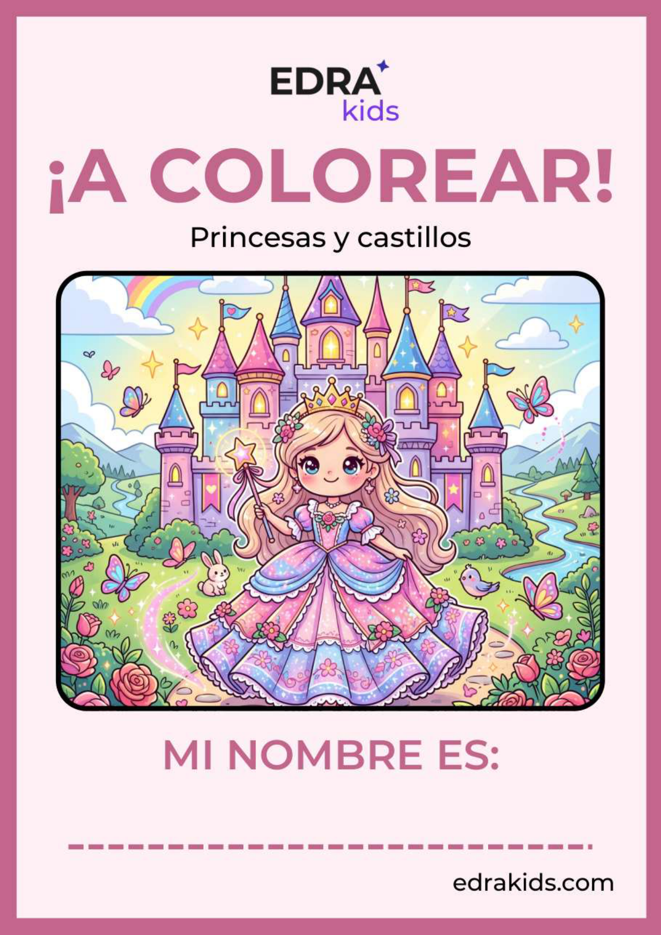 Pack Coloreables Niñas 6-8 años · Mundo marino · Naturaleza · Princesas