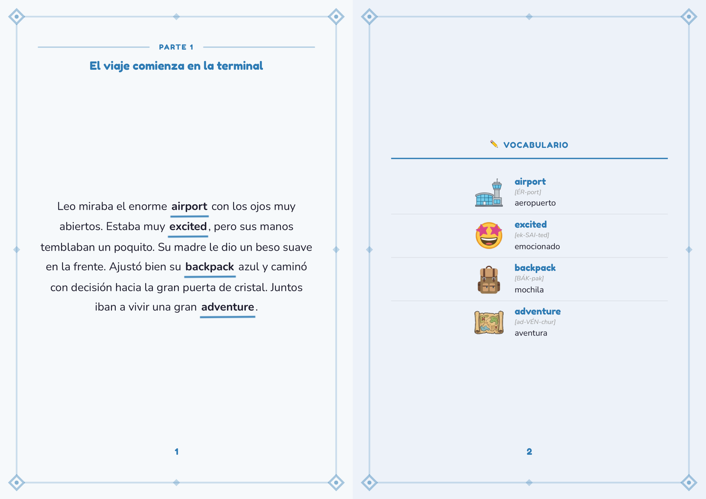 Aprende Inglés Leyendo · Saga:El Aeropuerto
